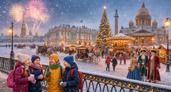 Новогодние школьные туры в Петербург